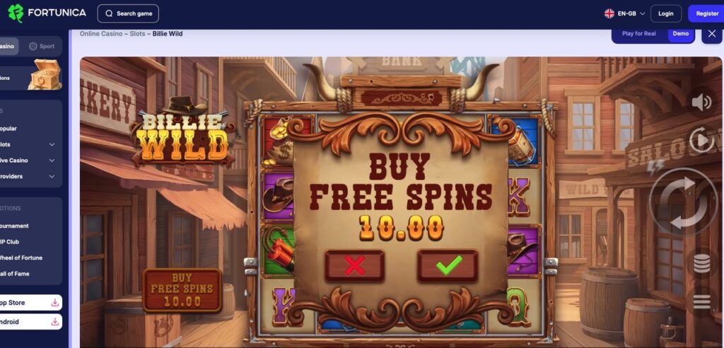 bonus buy slots feature available at non UK casinos