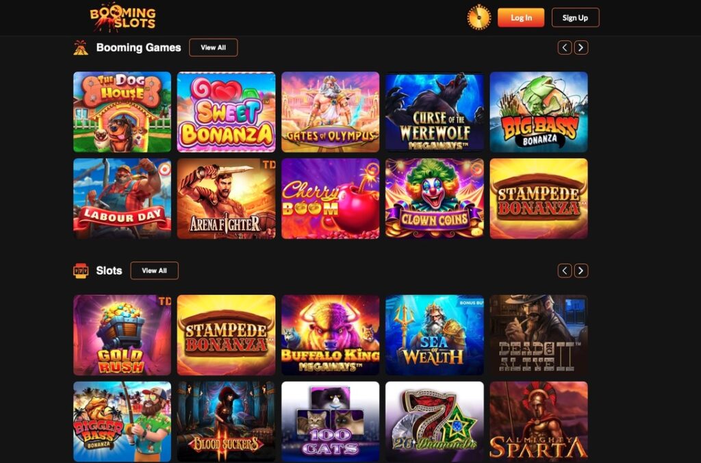 Booming slots game catalogue 